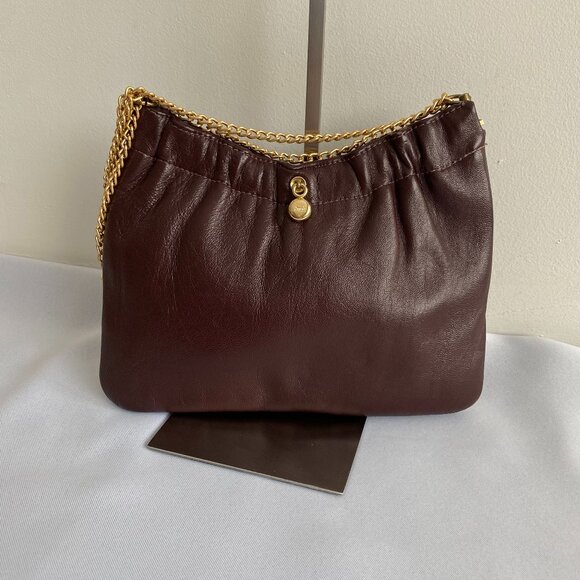 Ande Leather Deep Plum Vintage Handbag Clutch - Picture 2 of 13